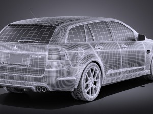 Holden VE II Commodore Sportwagon SSV 2011 vray 3D Model