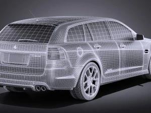 Holden VE II Commodore Sportwagon SSV 2011 vray 3D Model