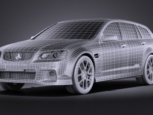 Holden VE II Commodore Sportwagon SSV 2011 vray 3D Model