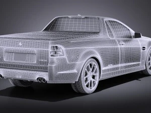 Holden VE II Commodore Ute SSV 2011 vray 3D Model