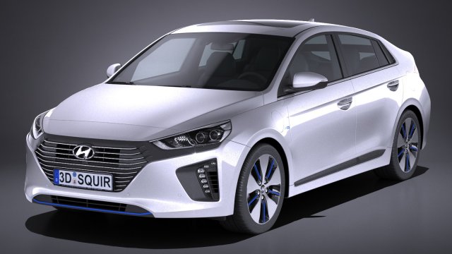 Hyundai Ioniq 2017 Modelo 3D .c4d .max .obj .3ds .fbx .stl .blend