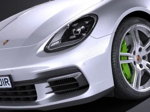 Porsche Panamera 4 E-hybrid 2017 3D Model