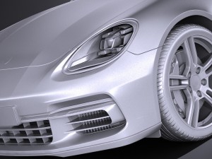 Porsche Panamera 4 E-hybrid 2017 3D 模型