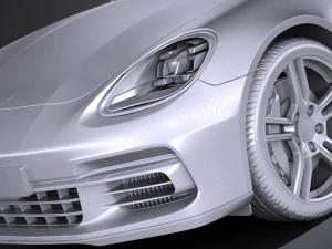 Porsche Panamera 4 E-hybrid 2017 3D Model