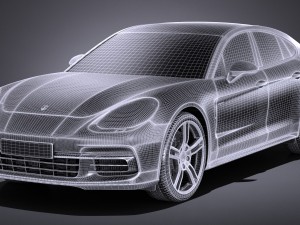 Porsche Panamera 4 E-hybrid 2017 3D 模型