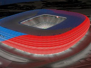 Allianz Arena giorno e notte Modello 3D