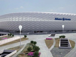 Allianz Arena giorno e notte Modello 3D