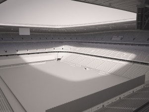 Allianz Arena at Day and Night 3D Model