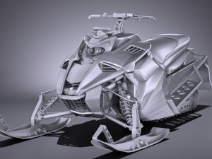 Yamaha Sidewinder R-TX LE Snowmobile 3D Model