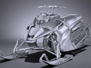Yamaha Sidewinder R-TX LE Snowmobile 3D Model
