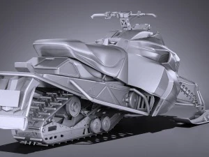 Yamaha Sidewinder R-TX LE Snowmobile 3D Model