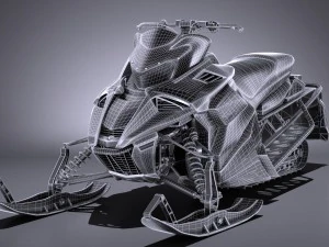 Yamaha Sidewinder R-TX LE Snowmobile 3D Model