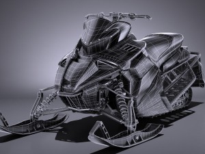 Yamaha Sidewinder R-TX LE Snowmobile 3D Model