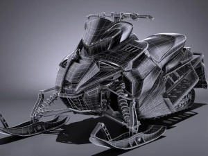 Yamaha Sidewinder R-TX LE Snowmobile 3D Model