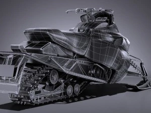 Yamaha Sidewinder R-TX LE Snowmobile 3D Model
