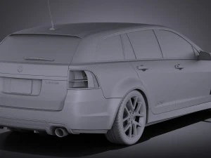Holden VF Commodore Sportwagon SSV 2014 vray 3D Model