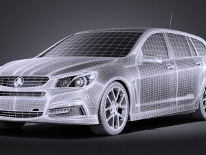 Holden VF Commodore Sportwagon SSV 2014 vray 3D Model