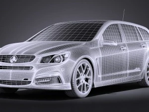 Holden VF Commodore Sportwagon SSV 2014 vray 3D Model