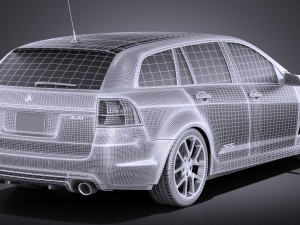 Holden VF Commodore Sportwagon SSV 2014 vray 3D Model