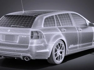 Holden VF Commodore Sportwagon SSV 2014 vray 3D Model
