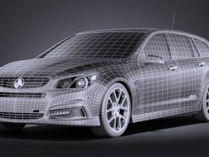 Holden VF Commodore Sportwagon SSV 2014 vray 3D Model