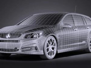 Holden VF Commodore Sportwagon SSV 2014 vray 3D Model