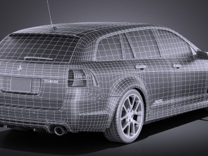Holden VF Commodore Sportwagon SSV 2014 vray 3D Model