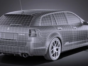 Holden VF Commodore Sportwagon SSV 2014 vray 3D Model