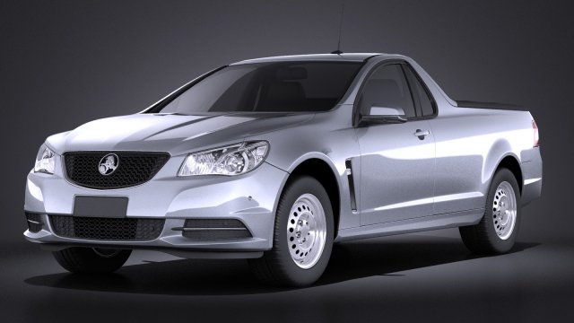 Holden VF Commodore Ute 2014 vray 3D Model .c4d .max .obj .3ds .fbx .stl .blend