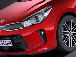 Kia Rio 2017 3D 模型