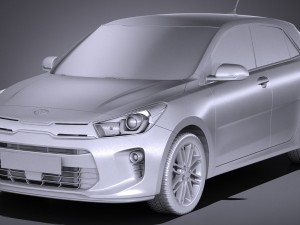 Kia Rio 2017 3D 模型