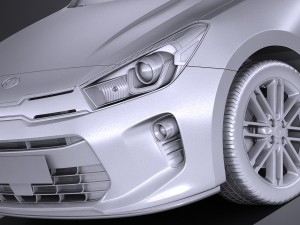 Kia Rio 2017 3D 模型