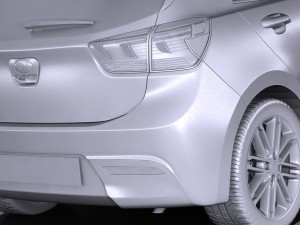 Kia Rio 2017 3D 模型