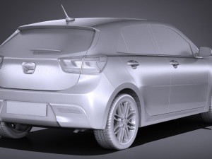 Kia Rio 2017 3D 模型