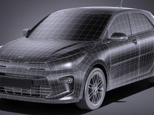 Kia Rio 2017 3D 模型