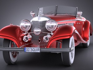Mercedes-Benz 540K 1936 Modelo 3D