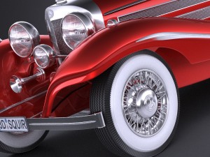 Mercedes-Benz 540K 1936 Modelo 3D