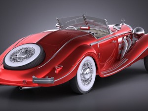 Mercedes-Benz 540K 1936 Modelo 3D