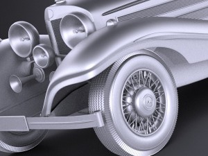 Mercedes-Benz 540K 1936 Modelo 3D