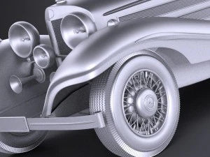 Mercedes-Benz 540K 1936 3D Model