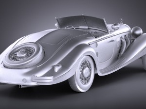 Mercedes-Benz 540K 1936 Modelo 3D