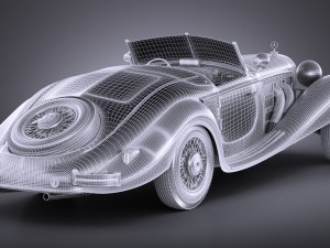 Mercedes-Benz 540K 1936 Modelo 3D