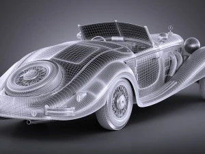 Mercedes-Benz 540K 1936 3D Model