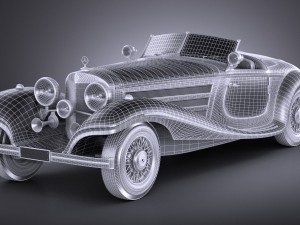 Mercedes-Benz 540K 1936 Modelo 3D