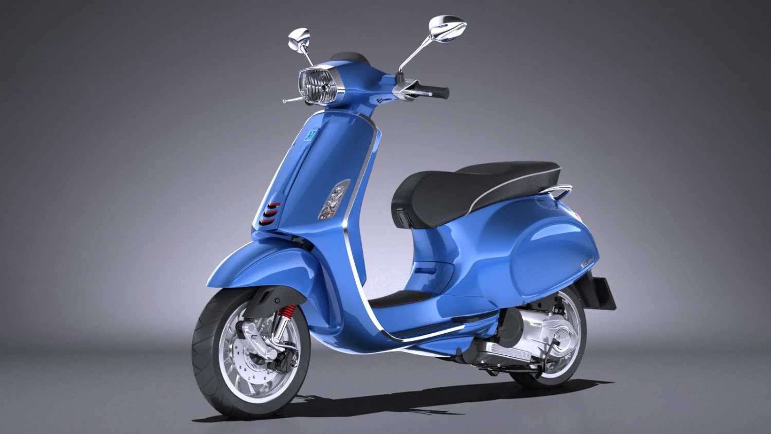 Vespa Sprint 125 2017 3D Model .c4d .max .obj .3ds .fbx .stl .blend