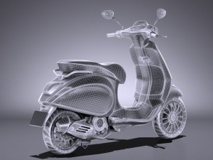 Vespa Sprint 125 2017 3D मॉडल