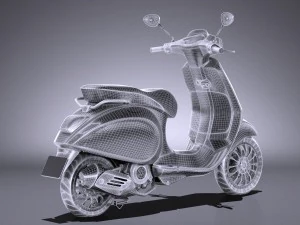 Vespa Sprint 125 2017 3D Model