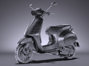 Vespa Sprint 125 2017 3D मॉडल