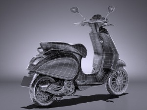 Vespa Sprint 125 2017 3D मॉडल