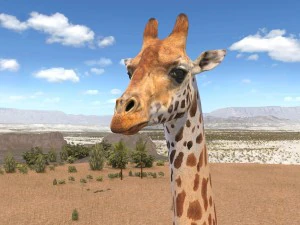 Giraffa truccata per 3dsmax Modello 3D